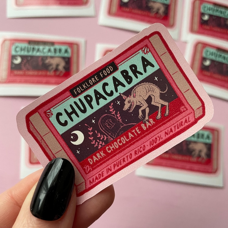 Cryptid Stickers, Bigfoot, Fresno Nightcrawler, Loch Ness, halloween stickers, gothic stickers, spooky stickers, Chupacabra
