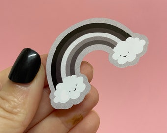 Spooky Rainbow Vinyl Sticker: Goth Planner Decal