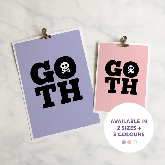 Goth Art Print Pastel Goth Gothic Home Decor Creepy Decor Pastel Purple Pink Goth Bedroom Decor