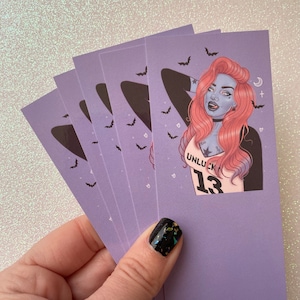Spooky Bookmarks, Vampire Girl Bookmarks, gothic witchy halloween, book lover gifts