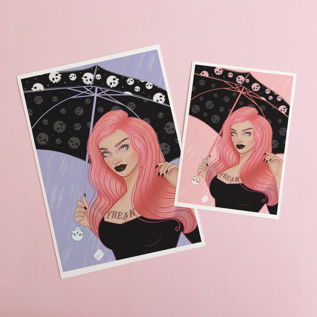 Pastel Goth Bedroom Decor Freak Storm Art Print Witch Etsy UK