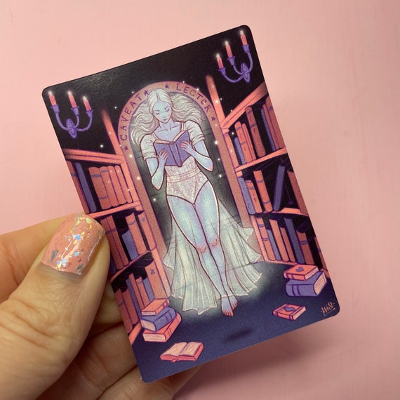 Spooky Haunted Library Sticker: Gothic Planner, Witchy Occult Decal