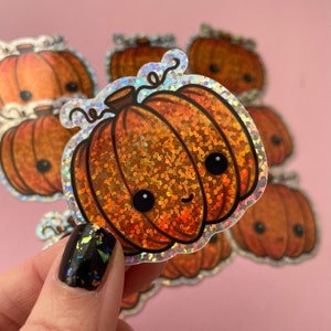 Sticker citrouille mignon, stickers gothiques halloween fantasmagoriques