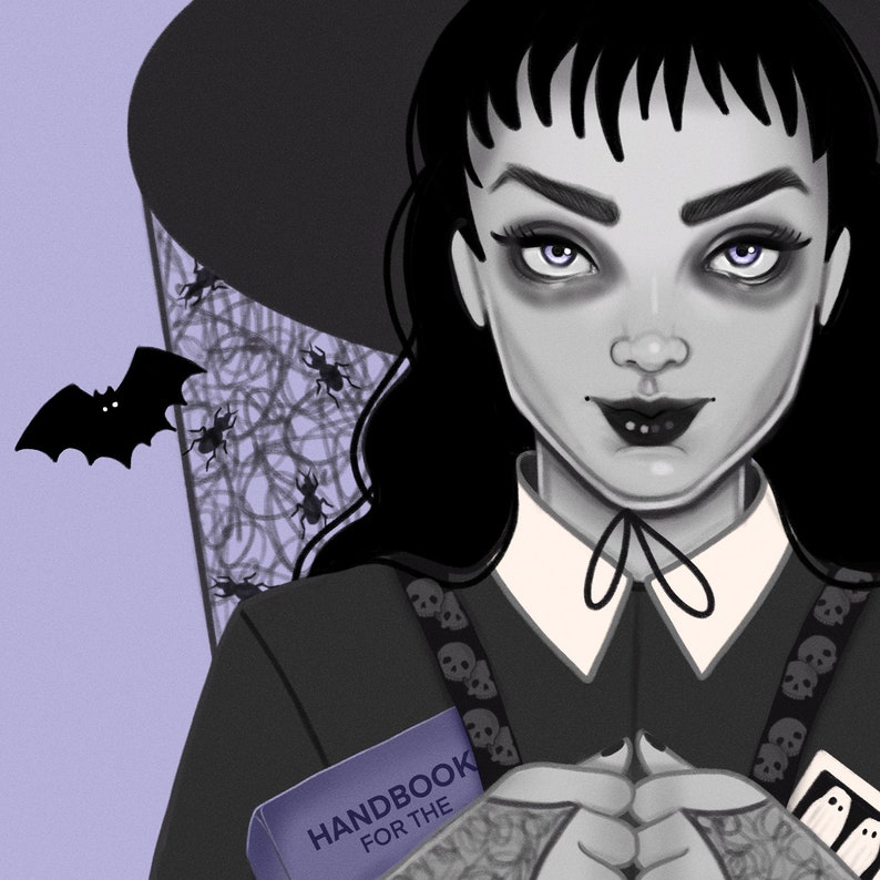 Lydia Deetz Art Print Beetlejuice Strange Art Gothic Home Etsy