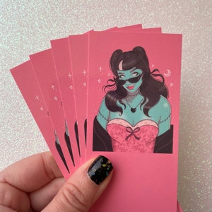 Spooky Bookmarks, Zombie Girl Bookmarks, Gothic Bookmarks, witchy halloween, book lover gift