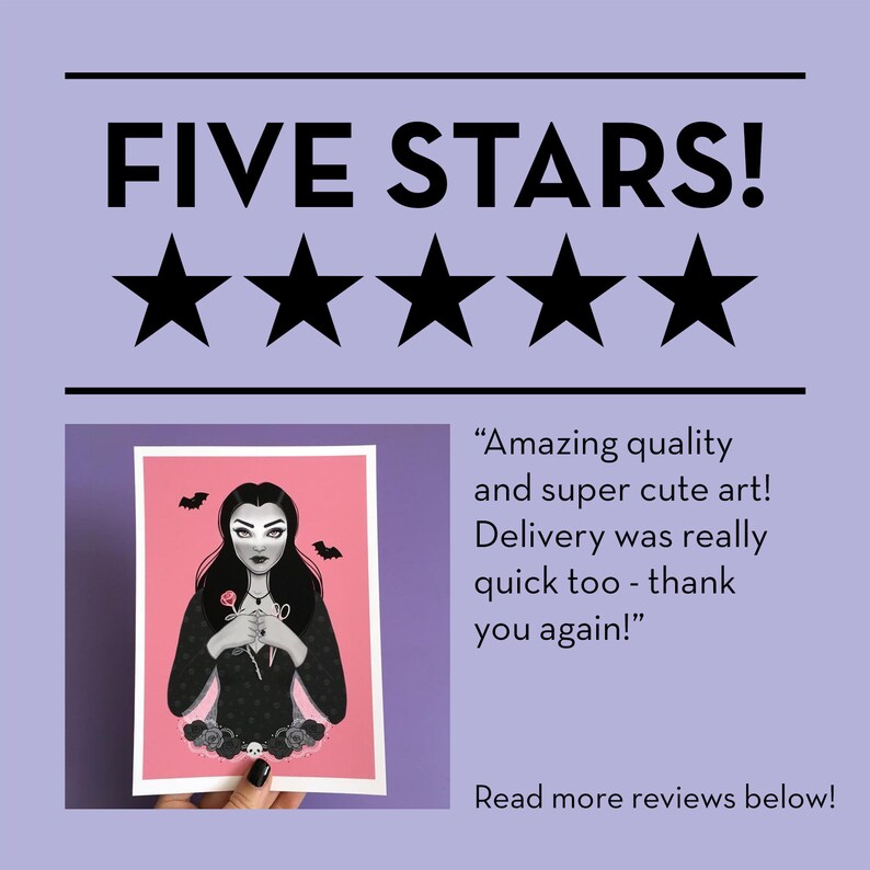 Pastel Goth Decor Morticia Addams Family Art Print in 3 Etsy