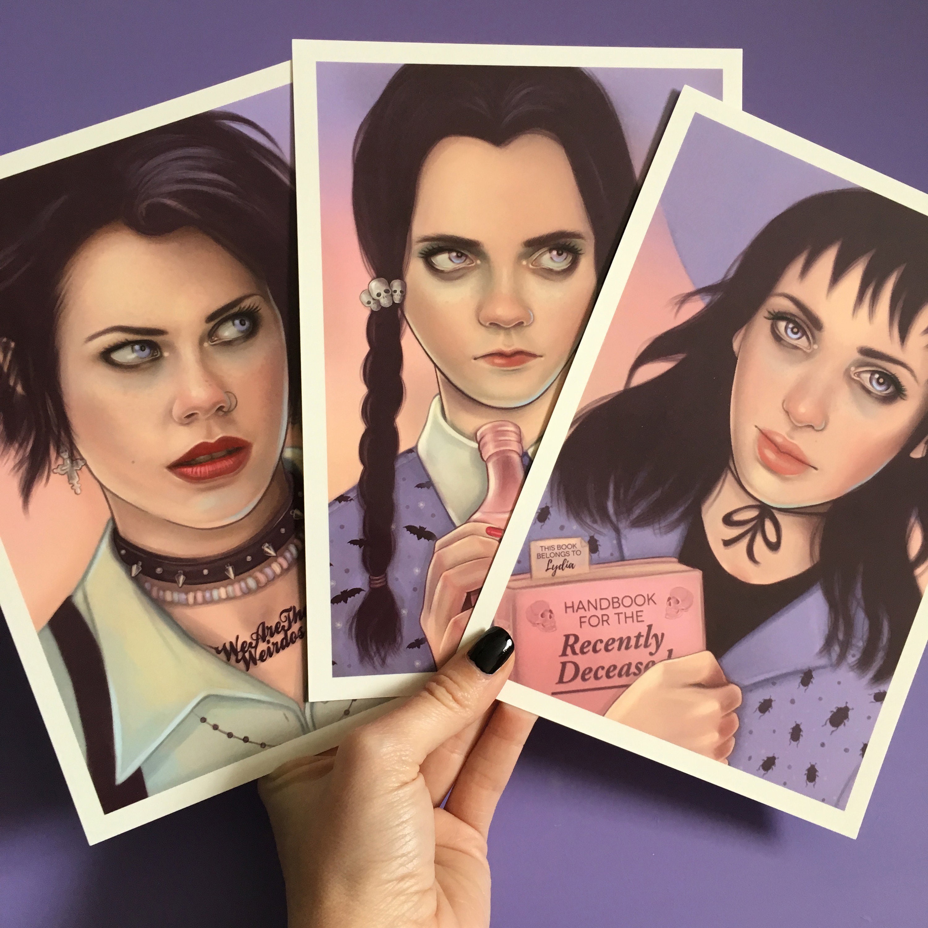 Wednesday Addams Lydia Deetz Nancy Downs Artprints The Etsy