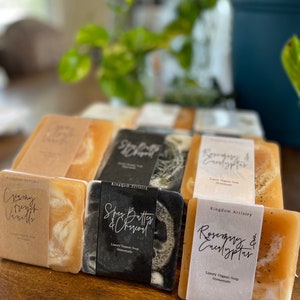 1 individual Sample Soap, Shea Butter Soap Bars, Gift Wrapped, Bridesmaid Gift, Wedding Gift, Handcrafted Vegan Soap, Gifts For Him