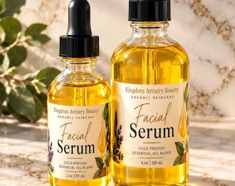 Facial Serum Oil | Natural Face Oil | Lavender and Chamomile Facial Oil | Moisturizing Skin Serum | Handmade Skincare | 2 oz or 4 oz