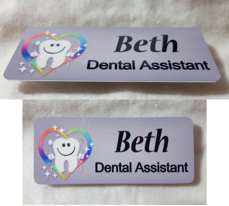 Dental Hygienist Name Badge Aluminum Name Tag Personalized Etsy UK
