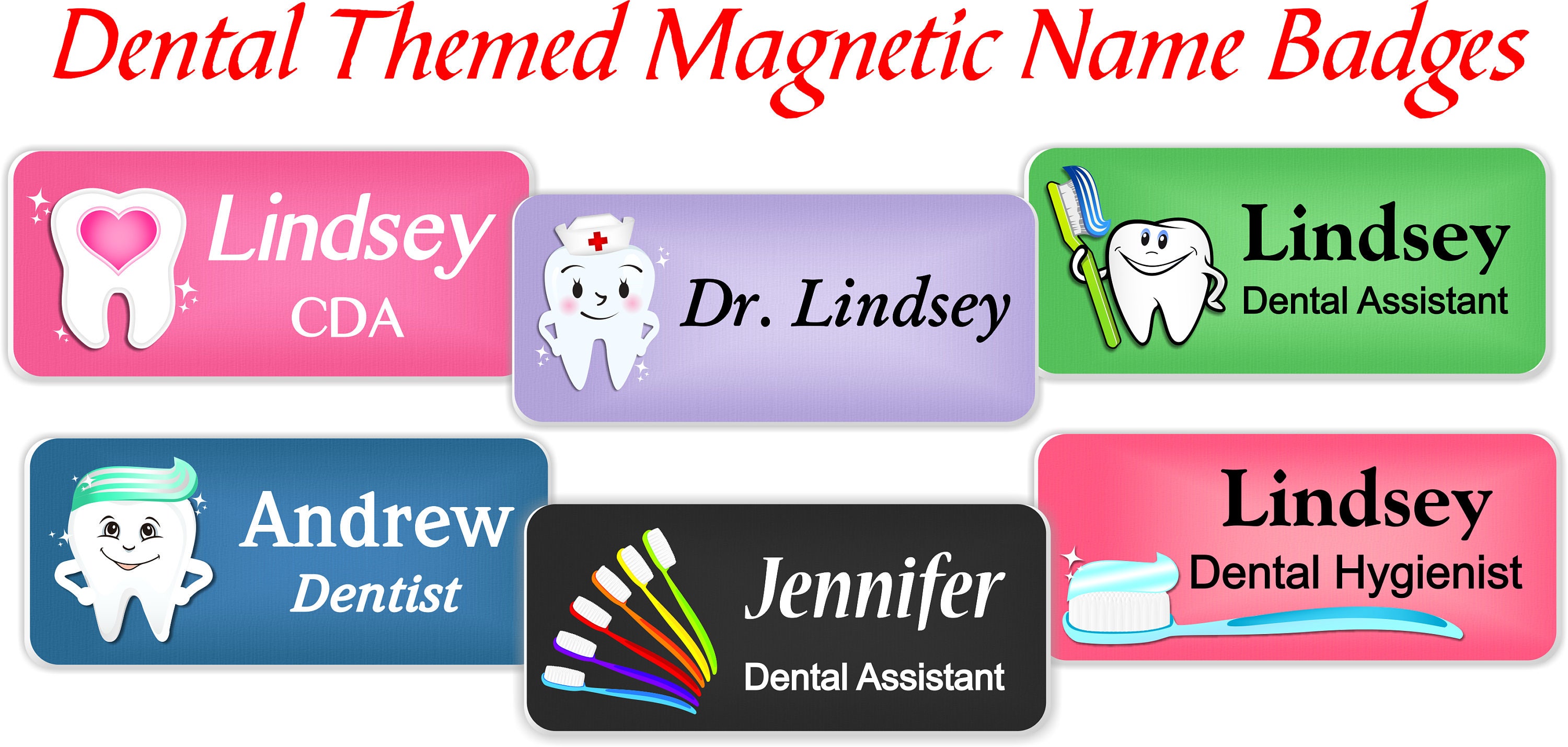 Name Badge Dentristry Name Tag Dental Office