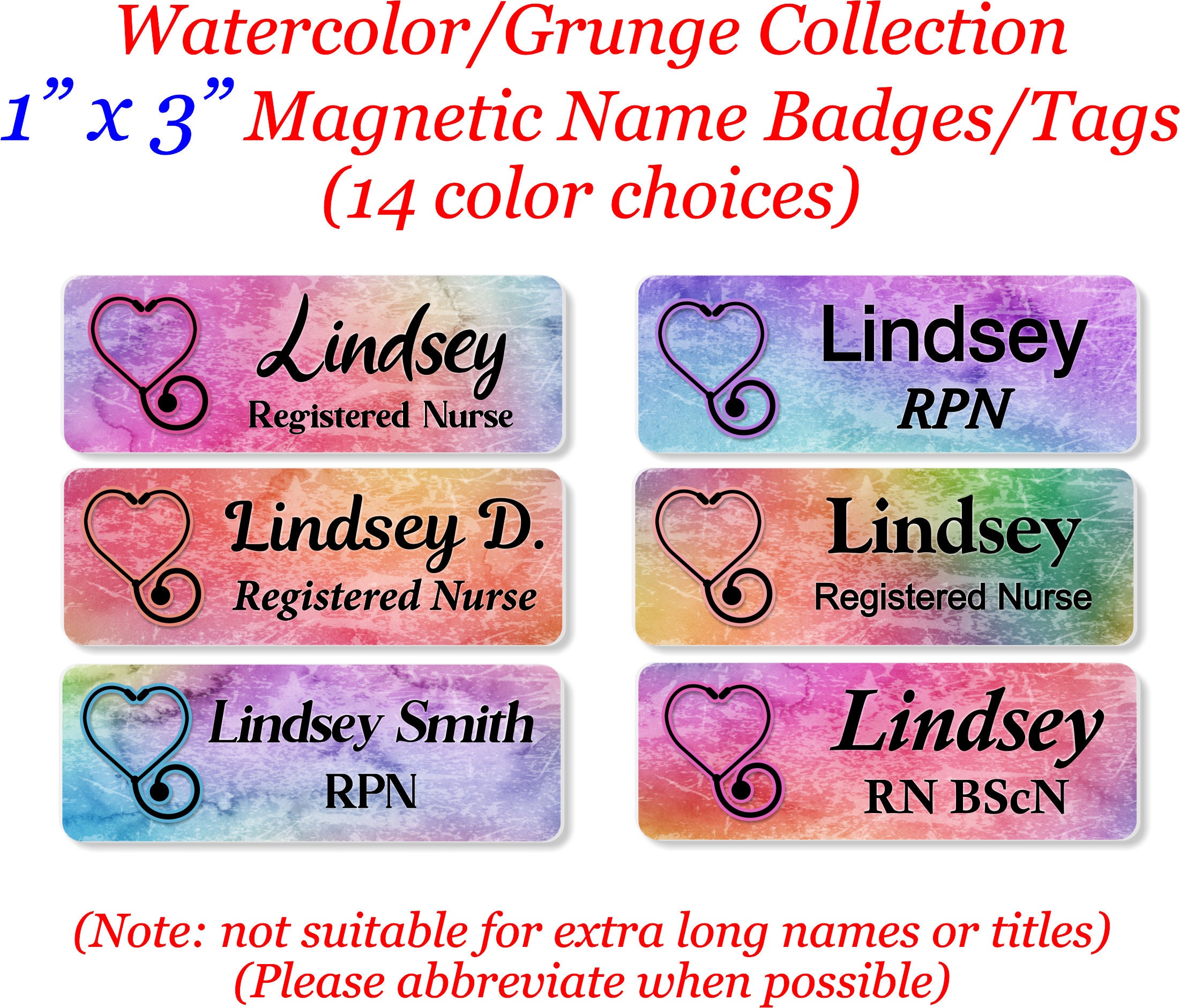 Nursing Name Tag Name Badge Personalized Custom Stethoscope Etsy