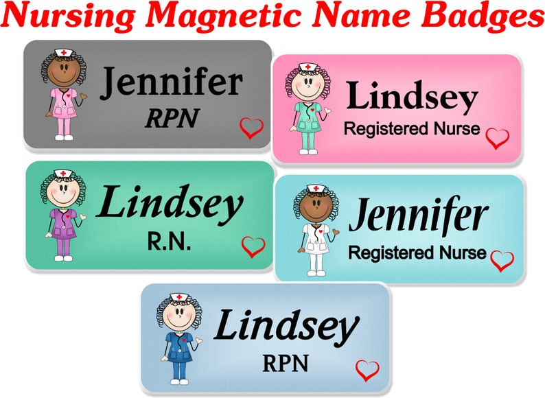 Name Badge Nursing Name Tag Medical Staff ID Tag Etsy España
