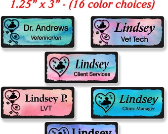 Veterinary Staff Magnetic Name Badge Vet Name Tag - Etsy