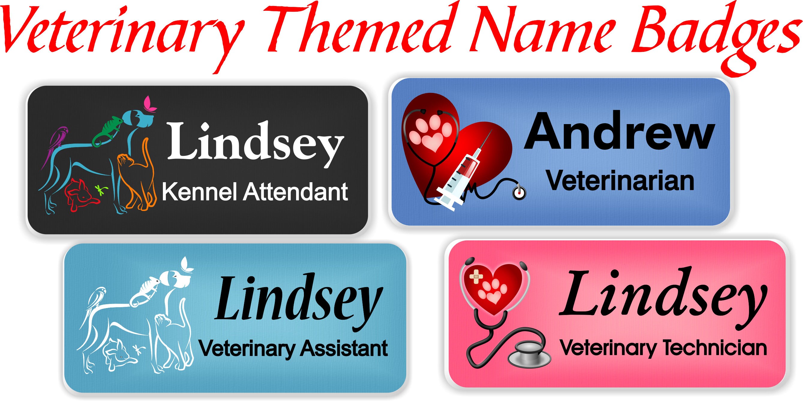 Veterinary Staff Name Badge Vet Name Tag Etsy Australia