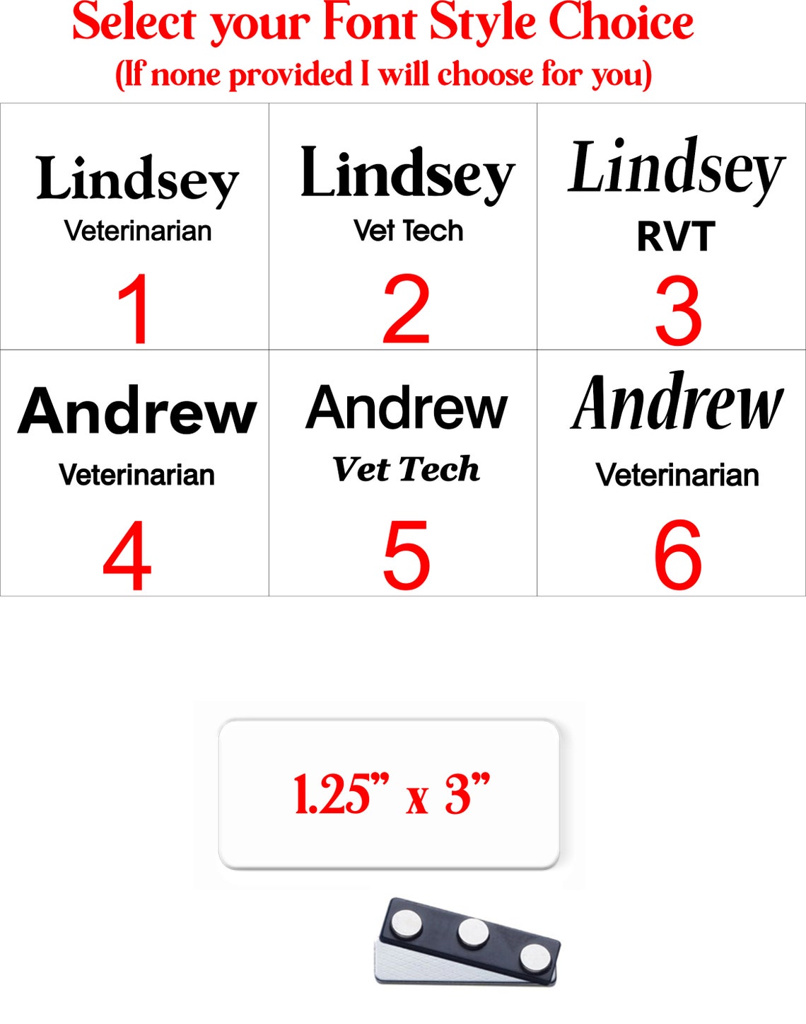 Veterinary Name Tag Name Badge Personalized Custom Etsy