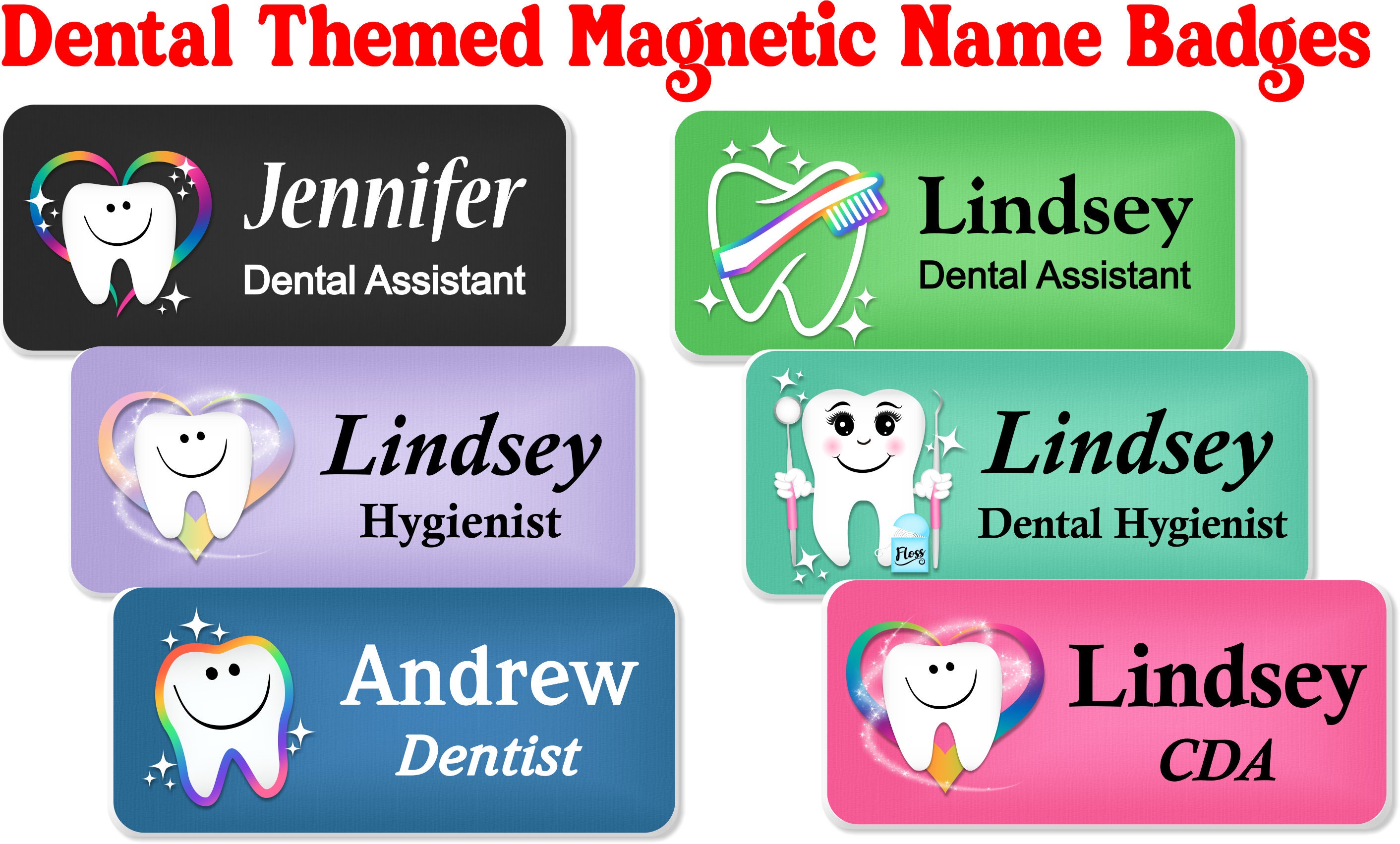 Dental Name Badge Name Tag Personalized Custom ID Tag Etsy Canada