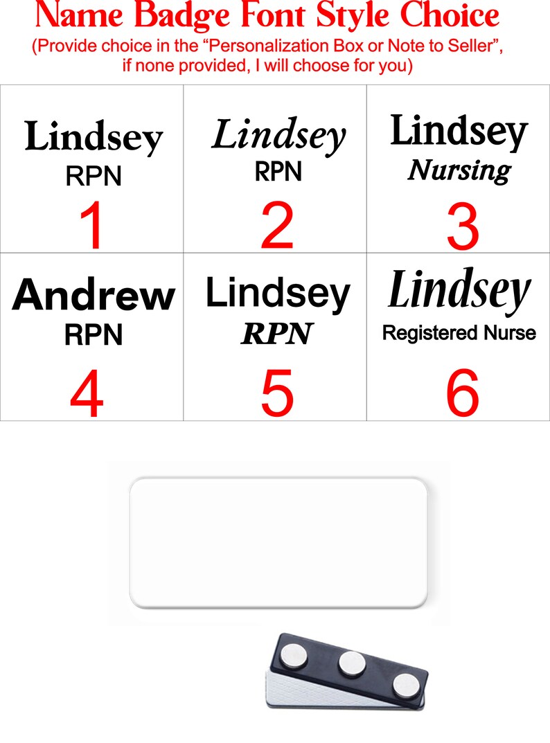 Nursing Name Badge Name Tag Personalized Custom ID Tag Etsy Canada