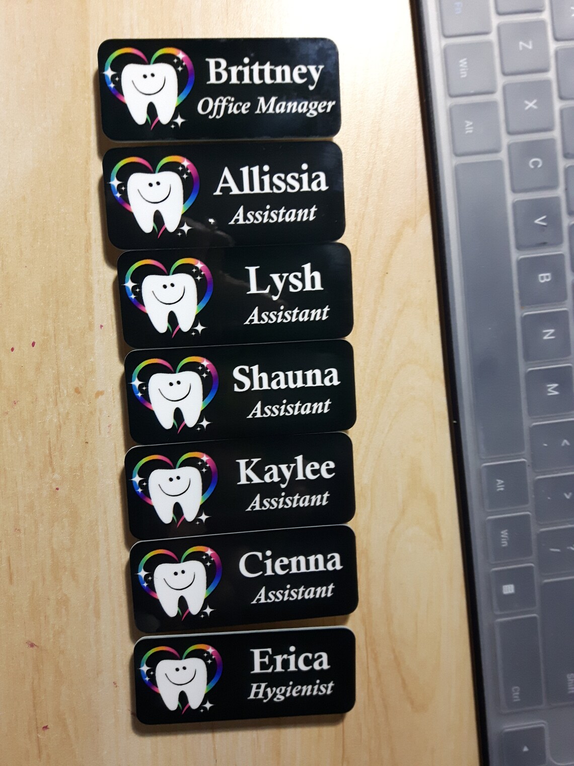 Dental Name Badge Name Tag Personalized Custom ID Tag Etsy