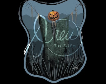 Sleepy Hollow Halloween-vogelverschrikkers Digitale kunst (transparant)