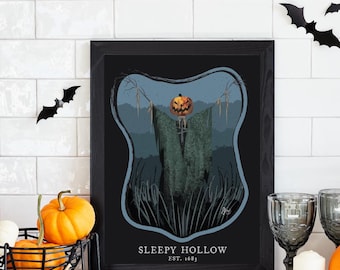 Sleepy Hollow Scarecrows Art Print