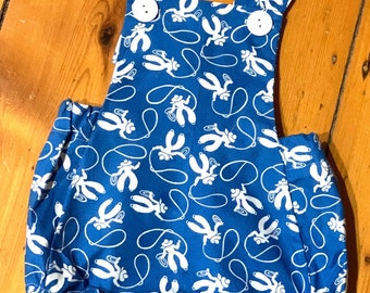 1950er Jahre Reproduktion STRAMPler / 18 Monate / Baby / Spielanzug / Vintage Muster / handgemacht / Retro