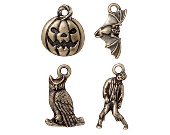 Halloween Charms, Brass Ox Plated Lead Free Pewter, Authorized TierraCast Dealer (T479)