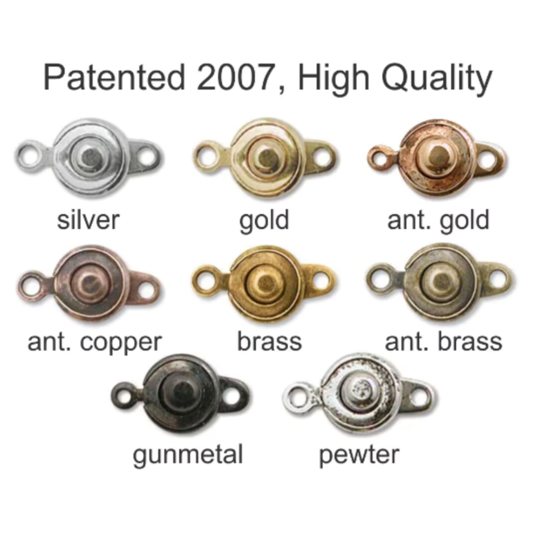 8mm Ball and Socket Clasps Patented 2007, Premium Quality Snap Clasps