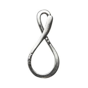 Sterling Silver Eternity Loop Charm with Bead Accents (22.1x10mm)