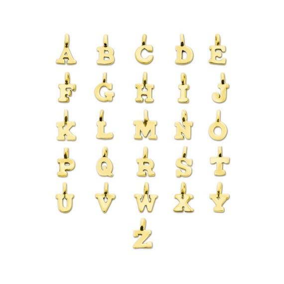 100 BULK Alphabet Letter Charms Gold Initial Pendants Wholesale Jewelry  Supplies