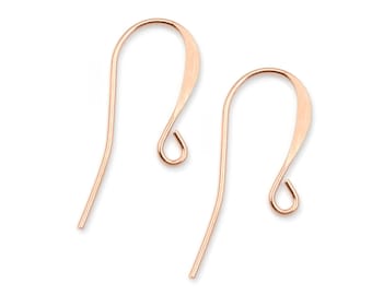 144 Bright Copper Plated Ear Wires: French Hook, 26mm