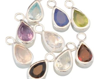 Sterling Silver Teardrop Gemstone Bezel: 10.5 x 5.2mm Supply