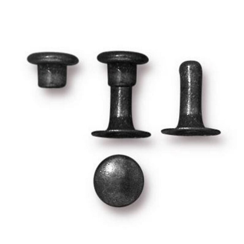 6mm Compression Rivets Black Oxide Gunmetal Plated Brass Etsy