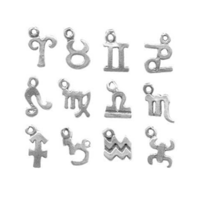 TINY Sterling Silver Zodiac Charms 5x8mm 925 Sterling Etsy