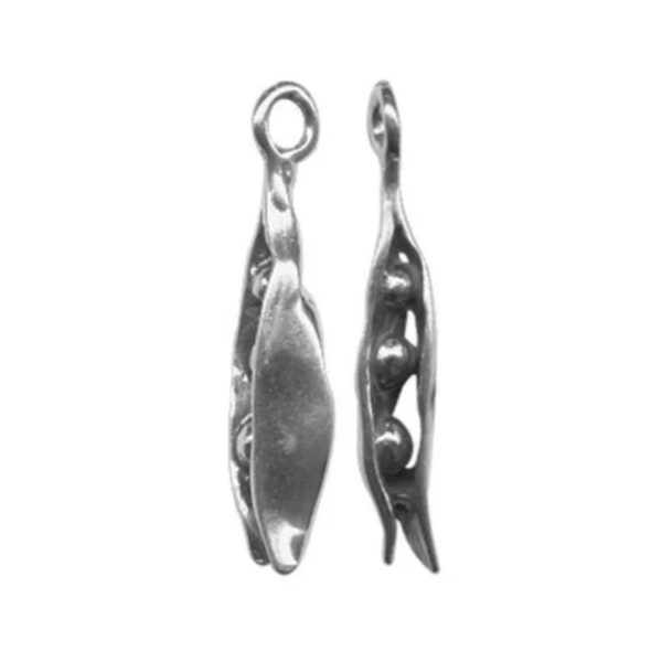 Sterling Silver Peapod Drop, Motherhood Symbol, 925 Sterling Silver, USA Seller (S126)