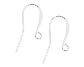 144 Bright Silver Plated French Hook Ear Wires - 26mm
