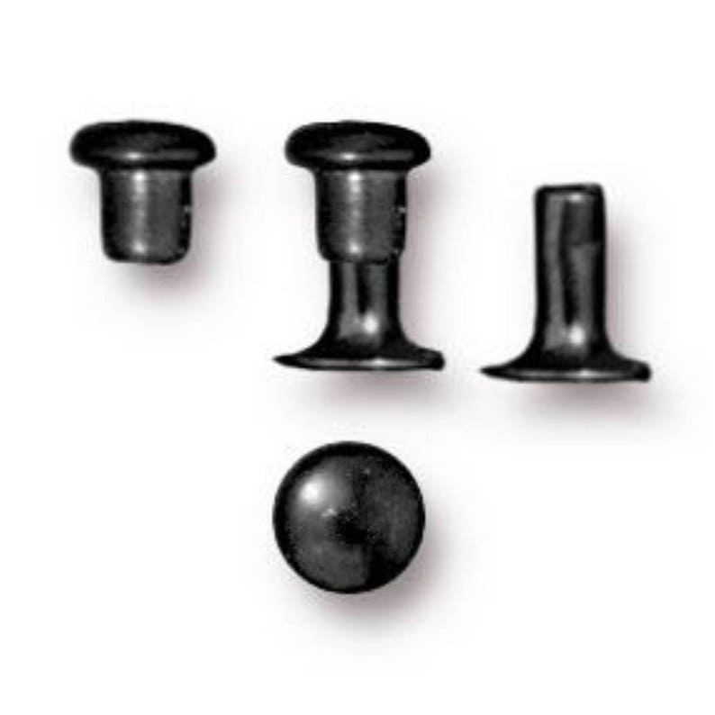 4mm Compression Rivets Black Plated Brass Pkg. of 10 Rivets Etsy