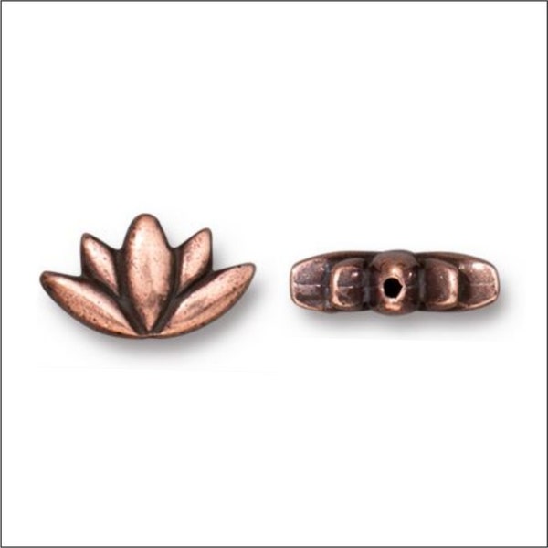 Lotus Beads TierraCast Antique Copper-Plated Pewter