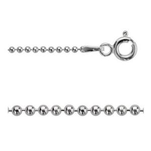 16 Inch Italian Sterling Silver 1.5mm Ball Chain, SOLID 925 Sterling, Made in Italy, Sterling Silver Bead Chain, USA Seller (CS102-16)
