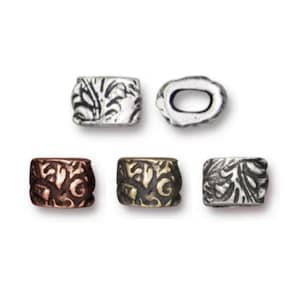 Jardin Barrel Beads TierraCast Plated Pewter
