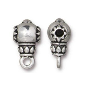 Lotus Guru Bead, TierraCast Antique Silver Plated Pewter