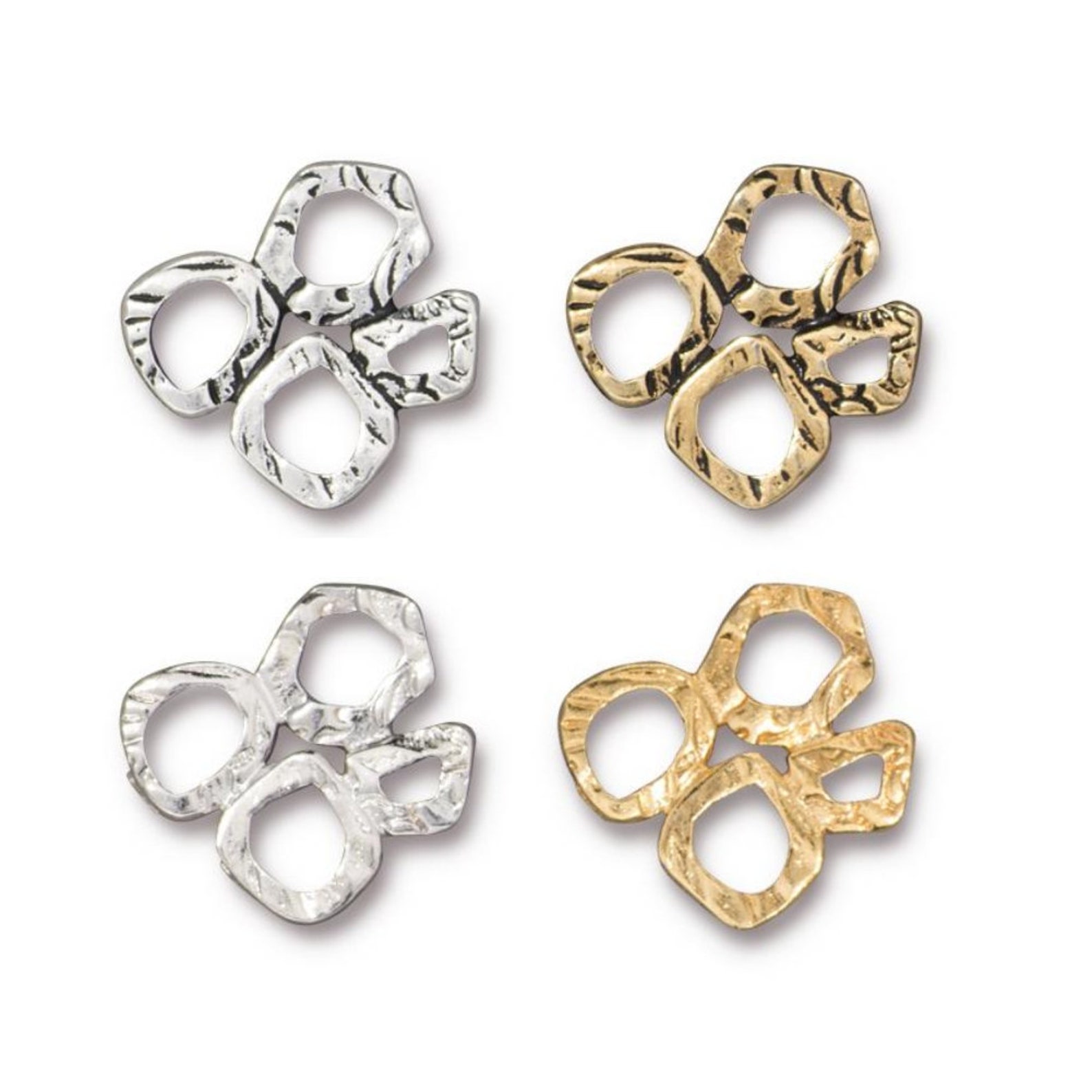 Intermix 4 Ring Link Tierracast Antique Silver Antique Gold Etsy