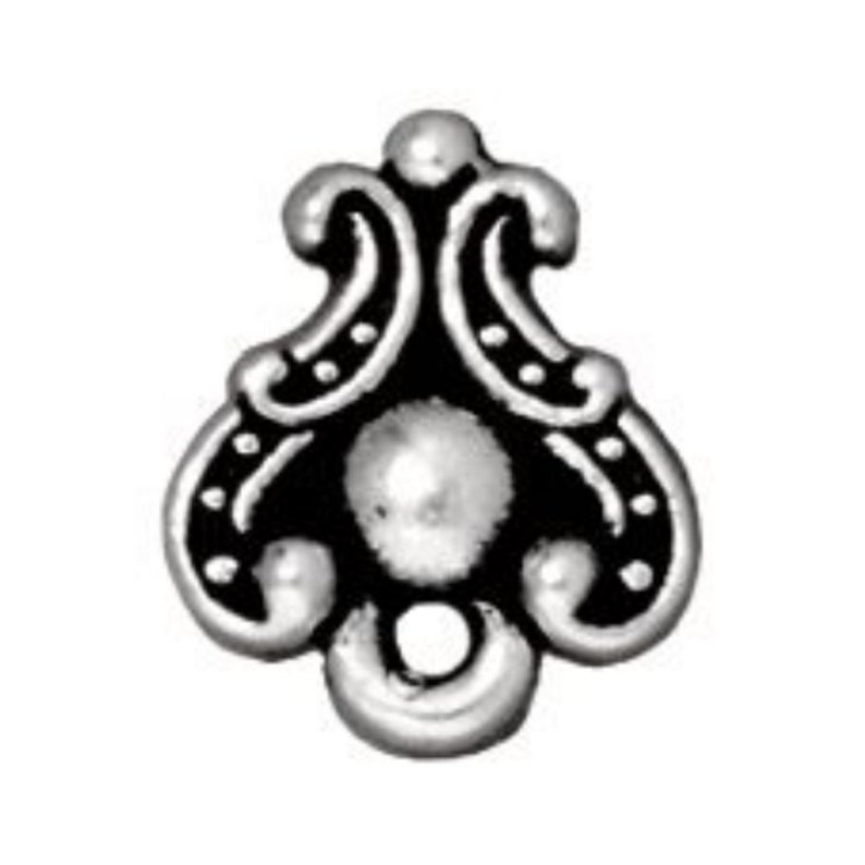 Duchess Earring Posts, TierraCast Antique Copper-Plated Pewter, Titanium Post image 4