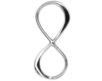 Medium Sterling Silver Infinity Link, 925 Sterling Silver, USA Seller (S112)