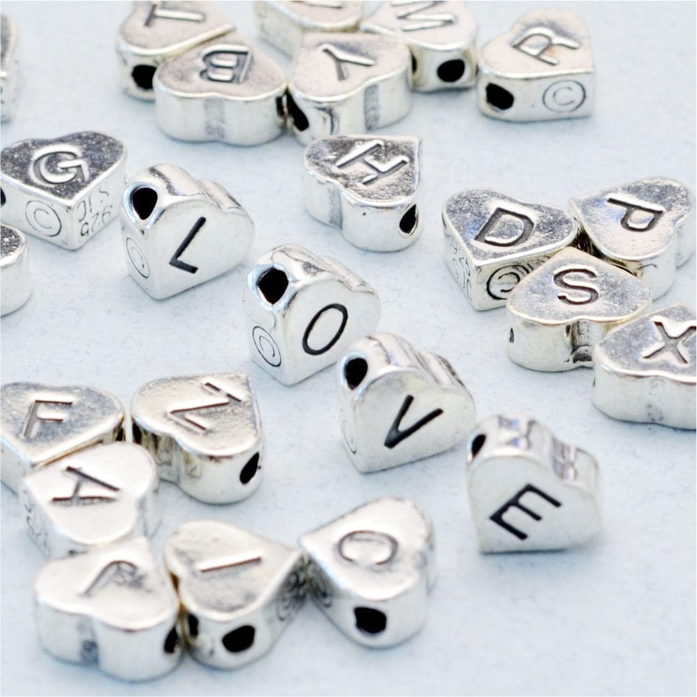 Letter G Plastic Alphabet Beads, White With Black Initial, 7mm X 3.5mm 100  Pieces BTG 