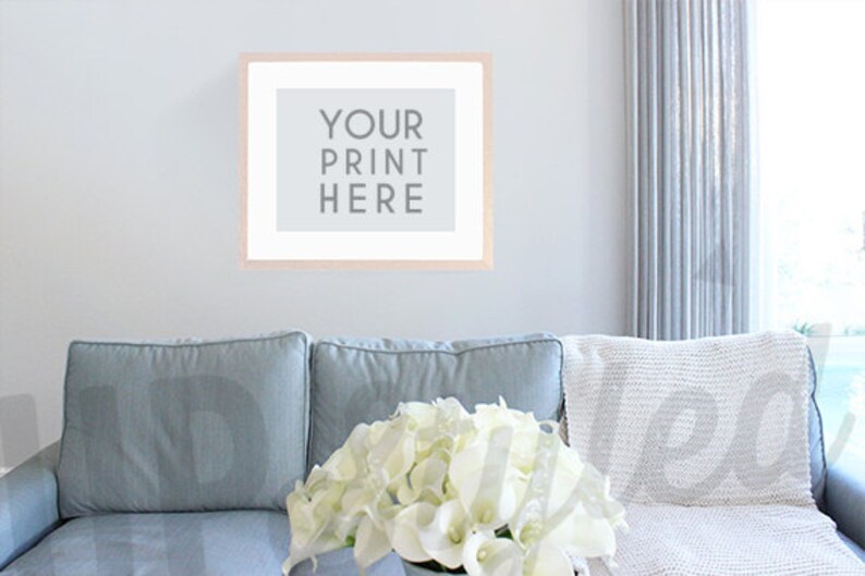 Styled Photograph Living Room Wall Art with 16x20 Frame Mock Etsy