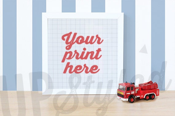 Kids Art Frame Photoshop Mock Up Frame On Desk With Etsy
