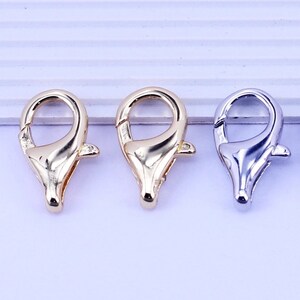 10pcs Silver Gold Lobster Clasp, Brass Lobster Claw Clasp, Trigger Clasp, Parrot Clasp for Jewelry Making,8x13mm