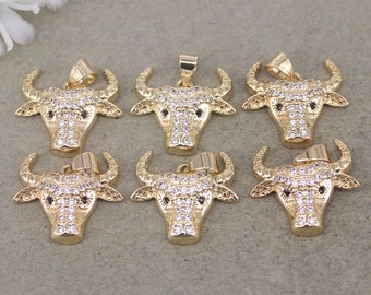 3pcs oxhead pendant,Ox bone Rhinestone Pendant,bull head pendant,Fine Jewelry Findings 67-69x46-47mm