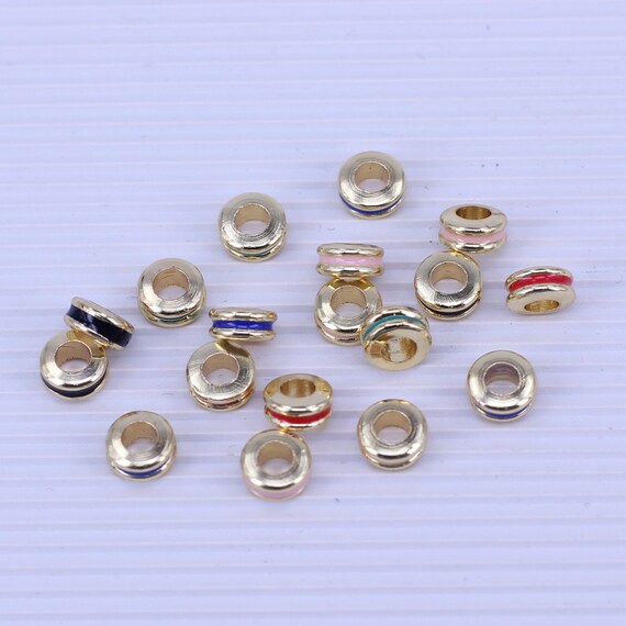 thumbnail image 2 of 1pc Rose Gold Over Sterling Silver Filigree Rondelle Spacer Bead – European Charm Bead (9.8mm) #51647 2 of 3